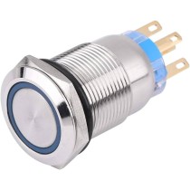 BOUTON ON-OFF INOX DIA19mm led 4P - 24V -eacute-tanche
