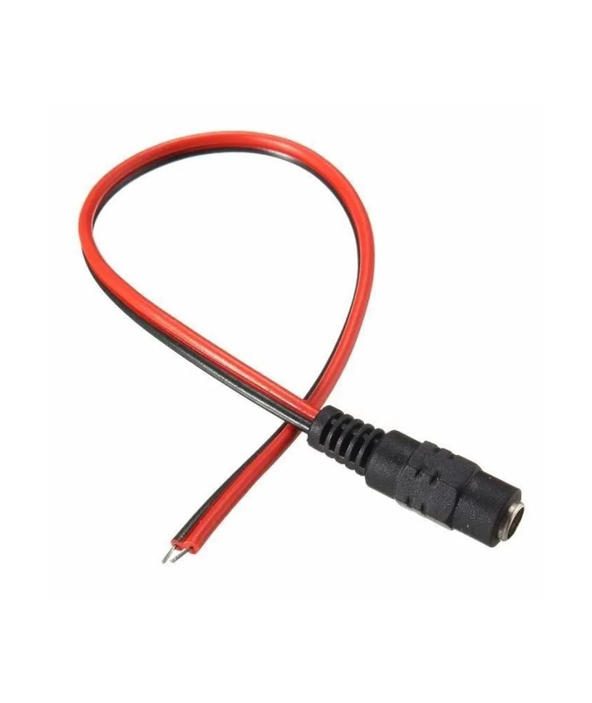 Mini connecteur DC femelle noir avec fils Mini connecteur DC femelle noir avec fils