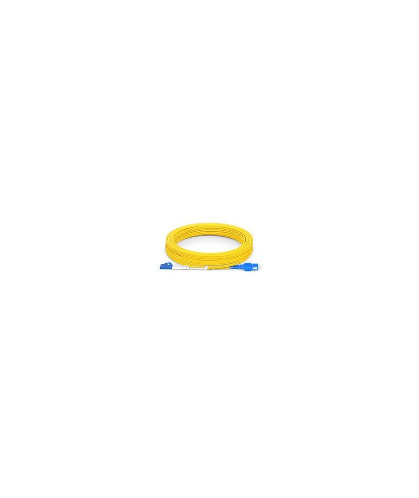 JARRETIERE SC/UPC - LC/UPC 2mm DUPLEX G652D JAUNE LSZH 10M