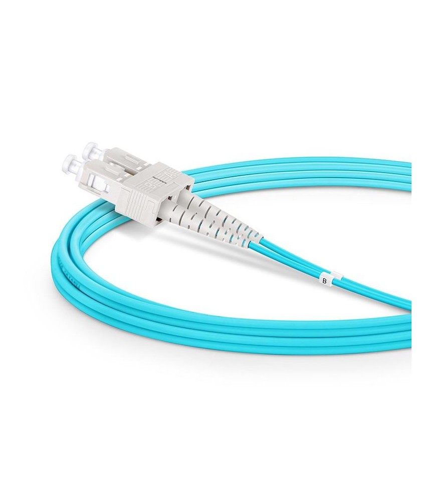 JARRETIERE SC/UPC - LC/UPC 2mm DUPLEX OM3 AQUA LSZH 1M JARRETIERE SC/UPC - LC/UPC 2mm DUPLEX OM3 AQUA LSZH 1M