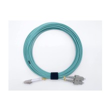 JARRETIERE SC/UPC - LC/UPC 2mm SIMPLEX OM3 AQUA LSZH 5M
