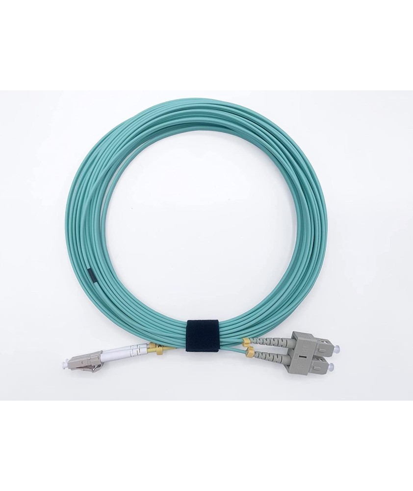 JARRETIERE SC/UPC - LC/UPC 2mm SIMPLEX OM3 AQUA LSZH 5M