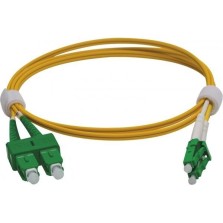 JARRETIERE SC/APC - LC/APC 2mm DUPLEX G652D JAUNE LSZH 1M