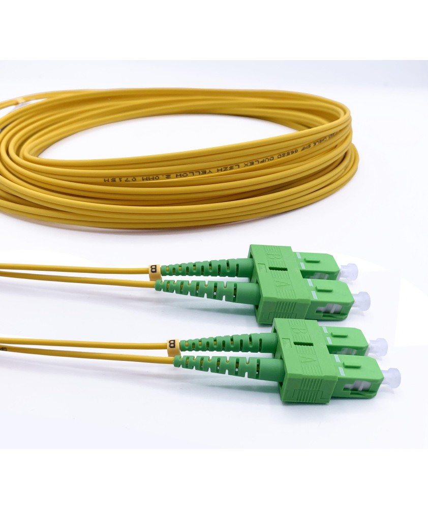 JARRETIERE SC/APC - SC/APC 2mm SIMPLEX G652D JAUNE LSZH 1M