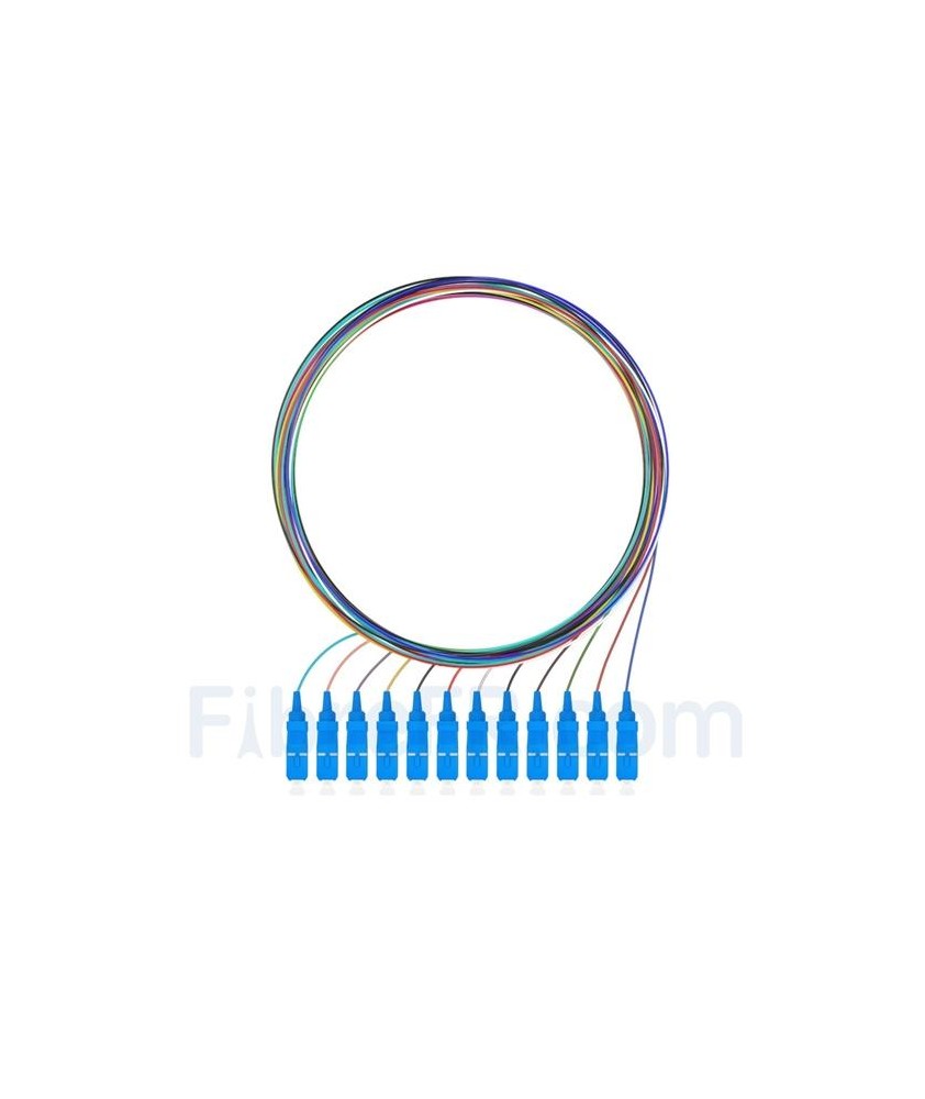 PIGTAILS 12 COULEURS SC/UPC OS2 MONOMODE 2M PIGTAILS 12 COULEURS SC/UPC OS2 MONOMODE 2M