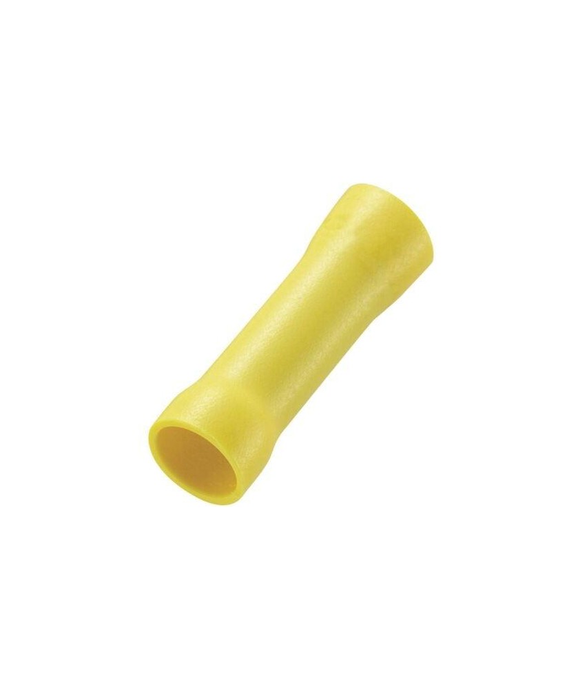 Cosse bout à bout jaune isolée