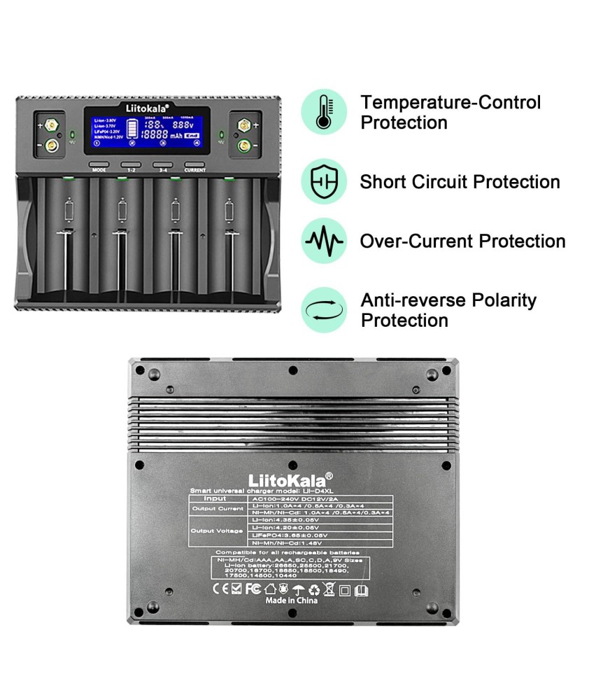 CHARGEUR X4 LIITOKALA LII D4XL
