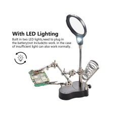 STATION ELEC LOUPE+SUPPORT FER+PINCES