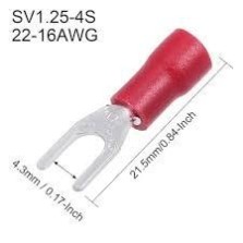 Cosse à fourche rouge semi isolée 4mm