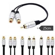 Y RCA FEMELLE X2 TO RCA MALE X1 25CM