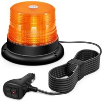 Gyrophare 12/24v ip68 led allume cigare 3m orange