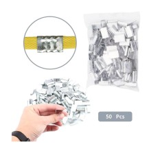 EMBOUT A SERTIR POUR SANGLE PLASTIQUE POUR PALETTE