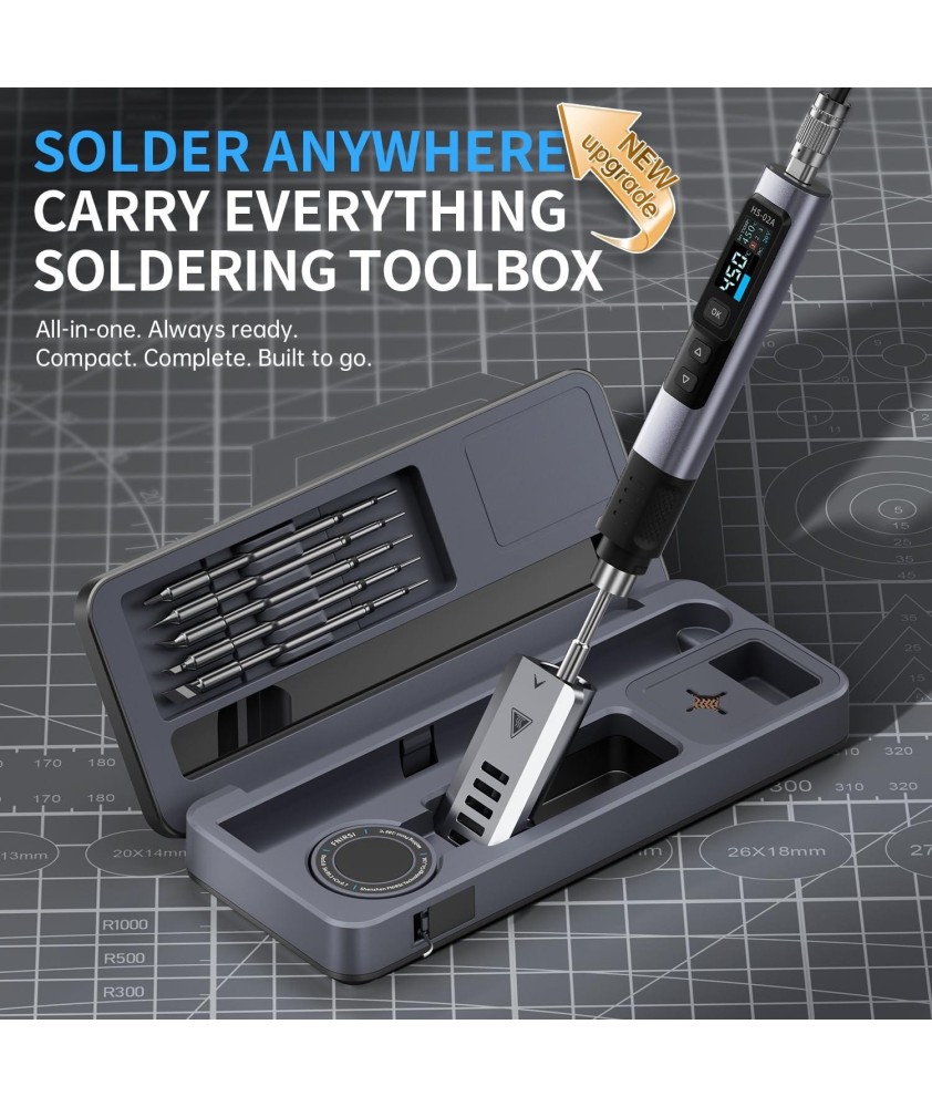 Fer à souder 100W avec boîte à outils de soudure portable