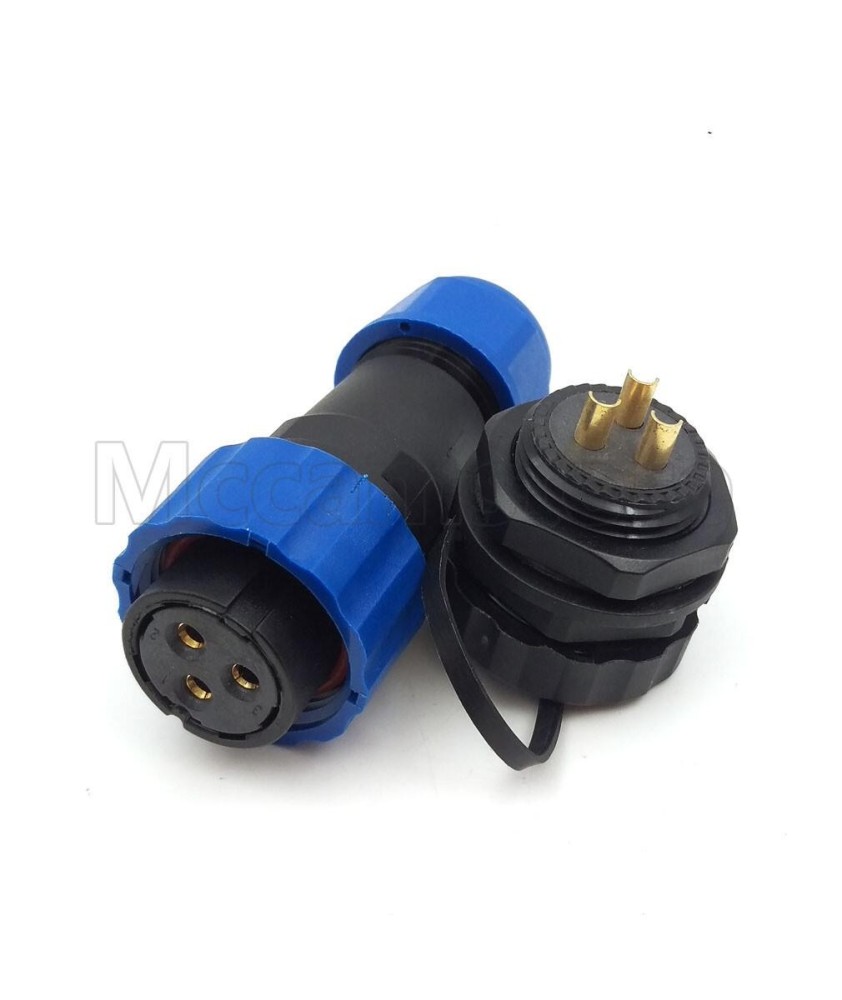 PRISE M/F SD20 3PLOTS A ENCASTRER 25A IP68