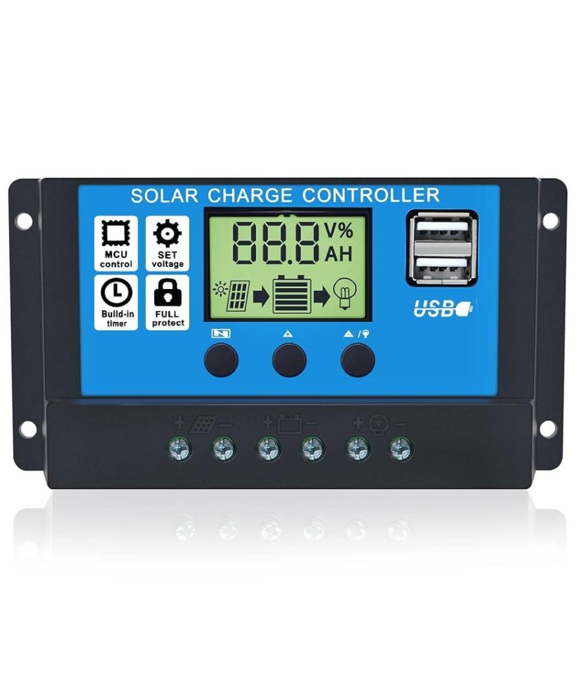 REGULATEUR SOLAIRE12-24/20A BLEU