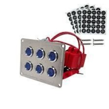TABLEAU ELECTRIQUE 6 INTER INOX 12V