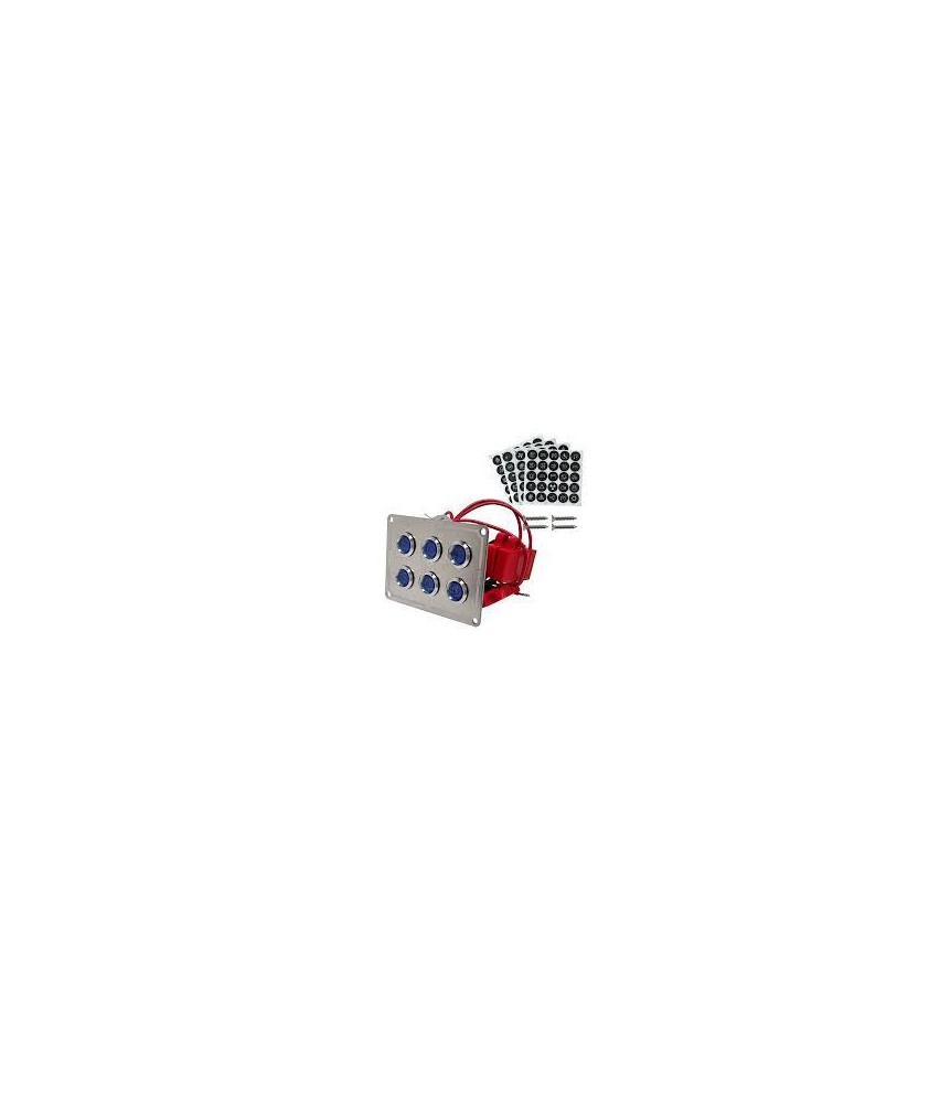 TABLEAU ELECTRIQUE 6 INTER INOX 12V