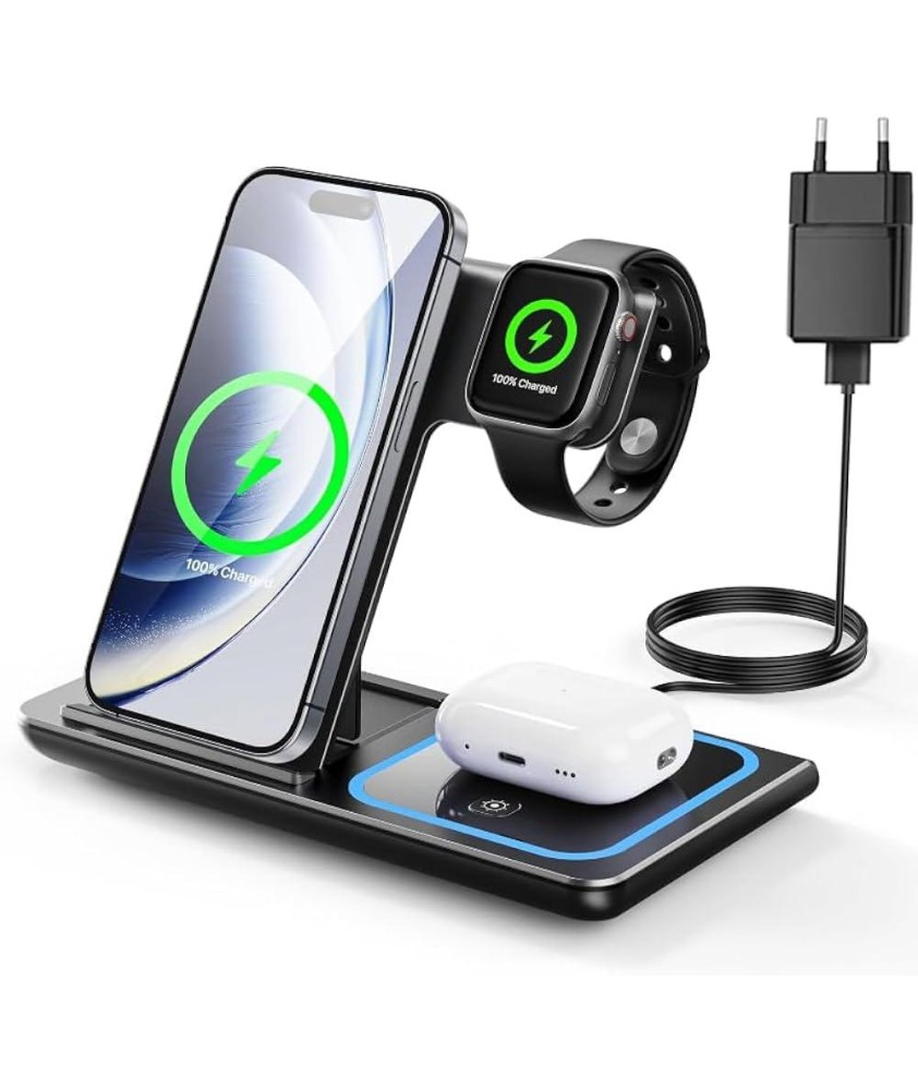 Station de charge induction 3 en 1