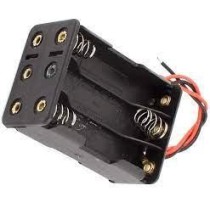 BOITIER PILE AA6X1.5V AVEC FIL 15CM