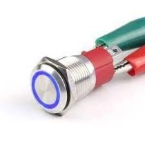 INTER INOX 16MM LED BLEUE OFF/(ON)12v IP65