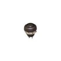BOUTON POUSSOIR NOIR ROND IP67