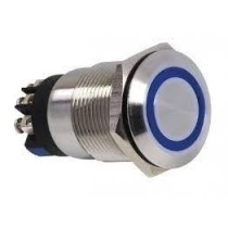 INTER INOX 19MM LED BLEUE OFF/ON12v IP65