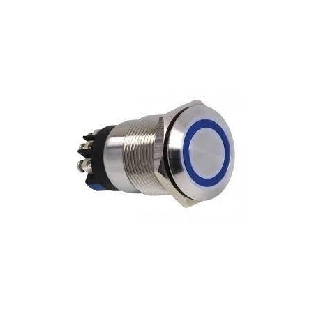 INTER INOX 25MM LED BLEUE OFF/ON12v IP65
